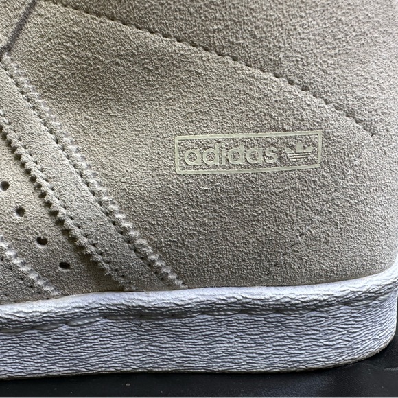 Adidas Superstar Rose Gold Metal Shell Toe Cream Suede Women Sneaker size 7 1/2 - Picture 4 of 13